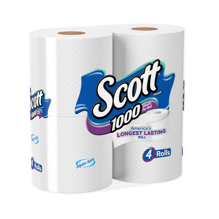 SCOTT Scott Bathroom Tissue White 1000 Fsc Mix Sgsna-Coc-005460, PK48 10183